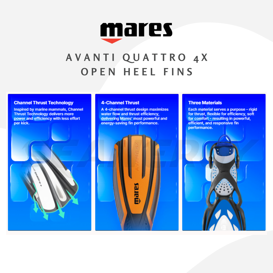 Mares Avanti Quattro 4X Open Heel Fins
