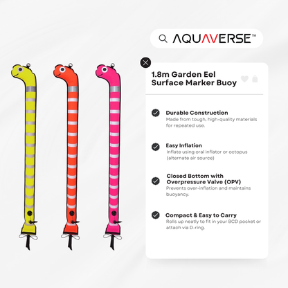 1.8M Garden Eel Surface Marker Buoy (SMB)