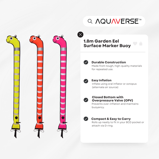 1.8M Garden Eel Surface Marker Buoy (SMB)