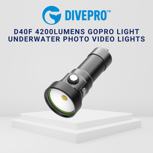 Divepro D40F 4200Lumens Gopro light Underwater Photo Video Lights
