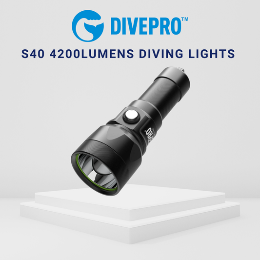 Divepro S40 4200Lumens Diving Lights Underwater Dive Torch