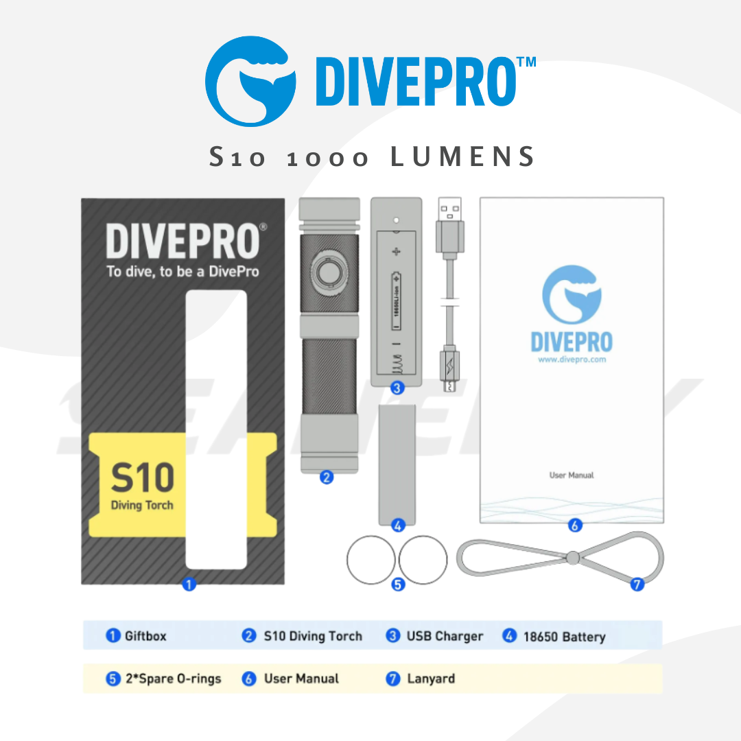 Divepro S10 1000 Lumens Dive Torch