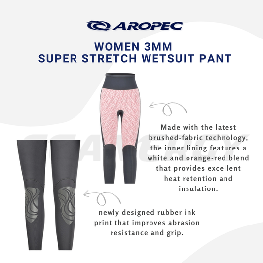 Aropec Women 3mm Super Stretch Wetsuit Pant