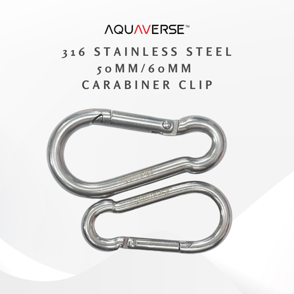Stainless Steel 316 50mm/60mm Carabiner Clip