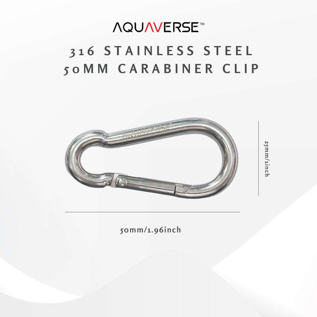 Stainless Steel 316 50mm/60mm Carabiner Clip
