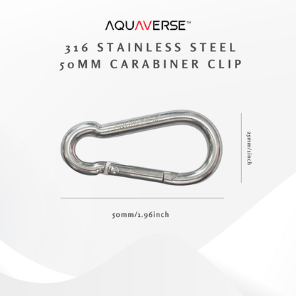 Stainless Steel 316 50mm/60mm Carabiner Clip