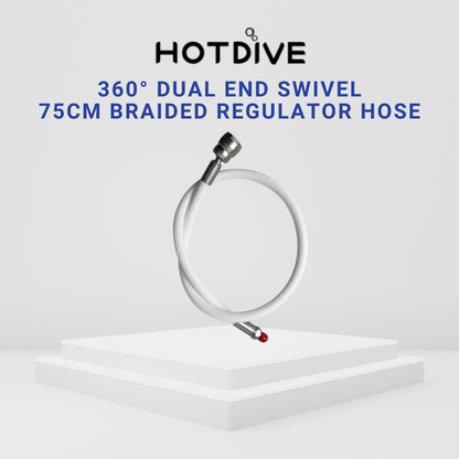 Hotdive 75cm 360degree Double Swivel Braided Regulator Hose