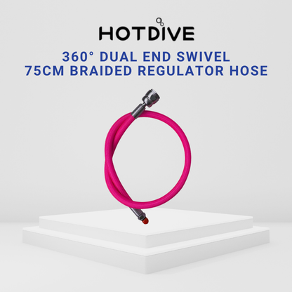 Hotdive 75cm 360degree Double Swivel Braided Regulator Hose