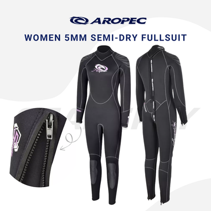 Aropec Women 5mm Neoprene Semi-Dry Fullsuit