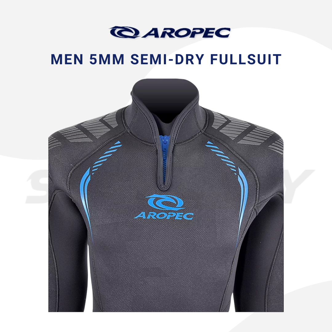 Aropec 男士 5 毫米半干式连体潜水服