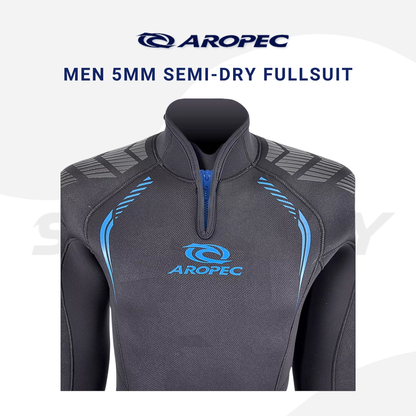 Aropec 男士 5 毫米半干式连体潜水服