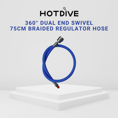 Hotdive 75cm 360degree Double Swivel Braided Regulator Hose