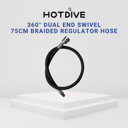 Hotdive 75cm 360degree Double Swivel Braided Regulator Hose