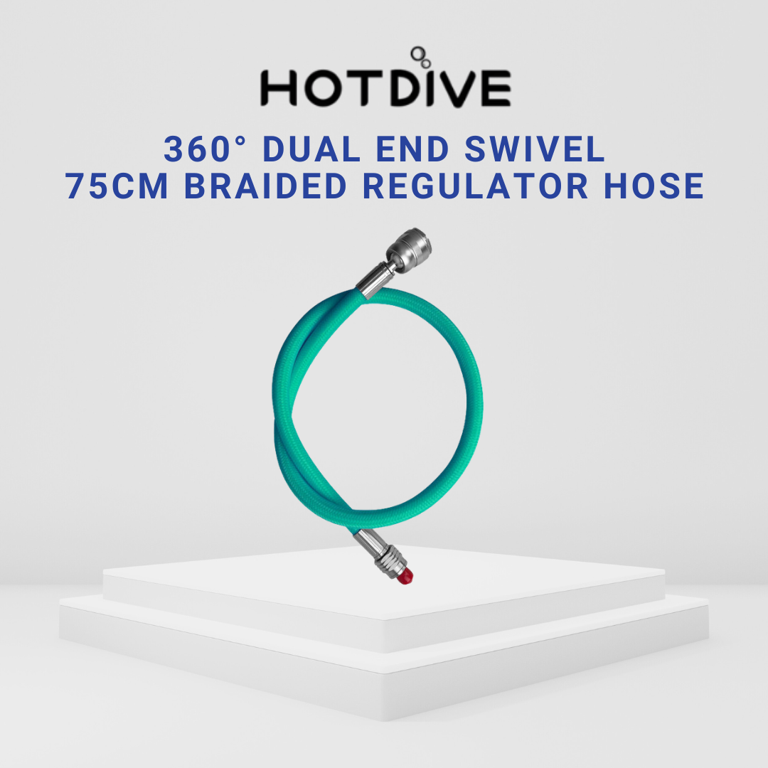 Hotdive 75cm 360degree Double Swivel Braided Regulator Hose