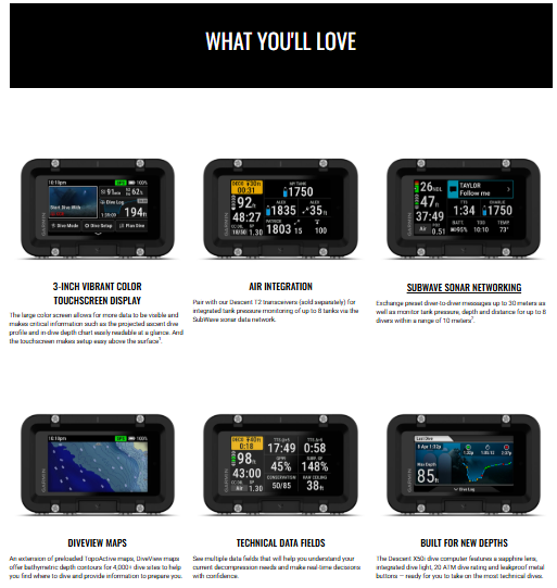 Garmin Descent X50i Dive Computer