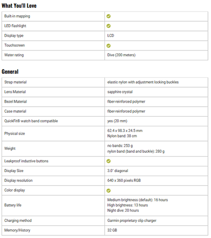 Garmin Descent X50i Dive Computer