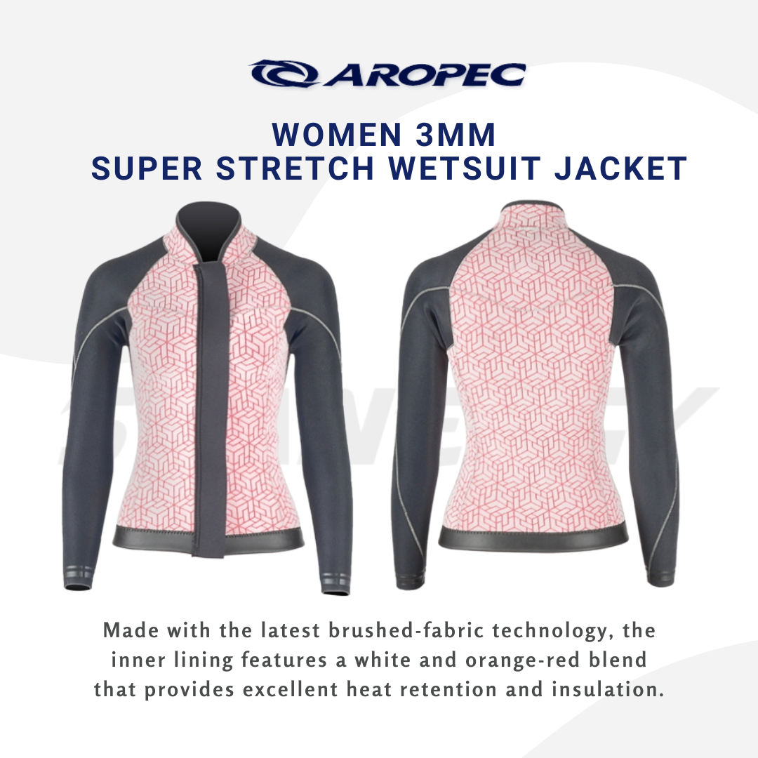 Aropec Women 3mm Super Stretch Wetsuit Jacket