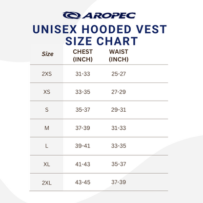 Aropec Unisex 2.5mm Neoprene Warmbase Zip Hooded Vest